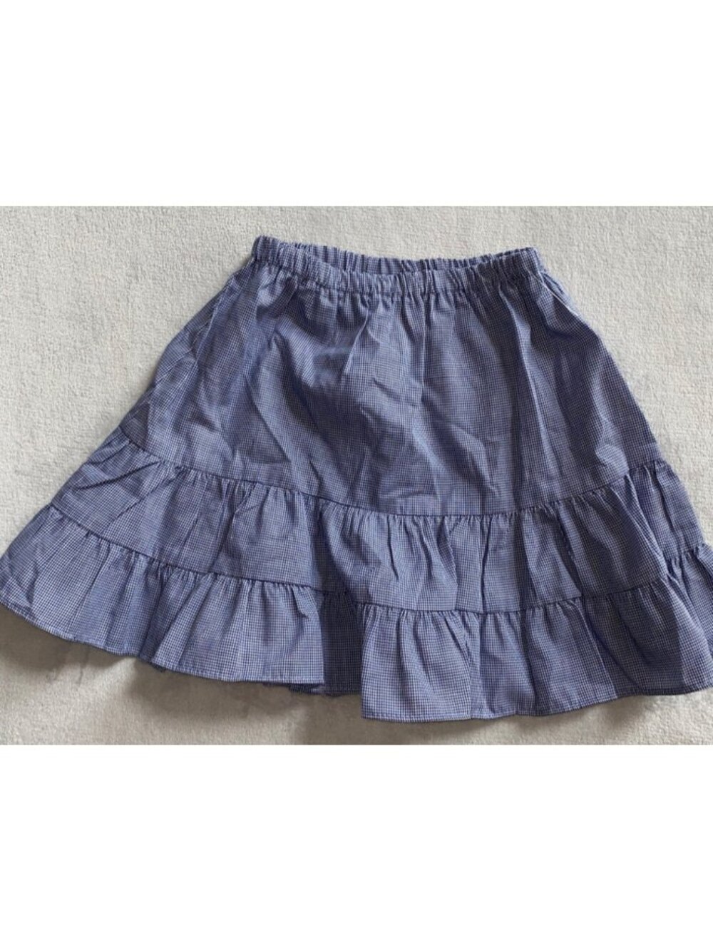Castles & Crowns girls 3T NWOT ruffle skirt navy blue gingham preppy short
